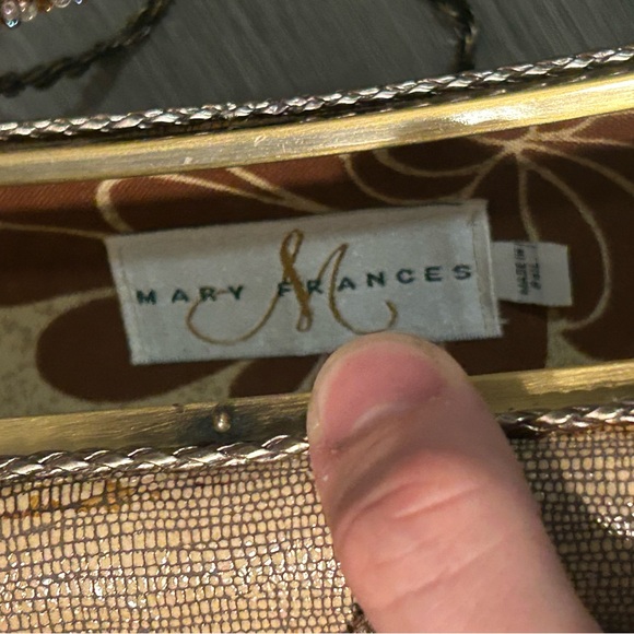 Rare Mary Frances Designer Embellished Beaded Handbag Tulip Flower Purse - Picture 12 of 15